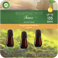 Air Wick Essential Mist Refill  3 Ct  Happiness  Essential Oils Diffuser  Air Freshener  Aroma