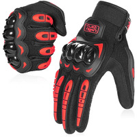 Cofit Motorcycle Gloves Breathable  Touchscreen Motorbike Gloves Anti-Slip With Good Grip Hard Knuckles Protection For Men Women Motocross  Bmx Atv Mtb Cycling  Road Racing - Red Xxl