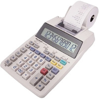 Sharp Sh-El1750V Printing Calculator  Blackred