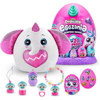 Rainbocorns Eggzania Surprise Mania Series 1 (Elephant) By Zuru  Collectible Plush Stuffed Animal  Surprise Eggs  5 Mini Eggs  Stickers  Diy Jewelry  Slime  Ages 3+ For Girls  Children