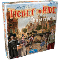 Ticket To Ride Amsterdam Board Game  Train Route-Building Strategy Game  Fun Family Game For Kids And Adults  Ages 8+  2-4 Players  Average Playtime 10-15 Minutes  Made By Days Of Wonder