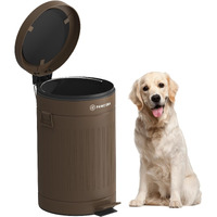 Pawzidea Dog Poop Trash Can For Outdoors  3.1 Gallon Outdoor Trash Can With Lid  Odor Free Dog Waste Station  Cat/Pet Waste Container Step Trash Can For Patio  7.8In Activated Carbon Filter  12-Liter