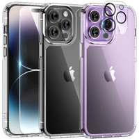 Tauri 3 In 1 Magnetic For Iphone 14 Pro Case Clear  Compatible With Magsafe [Not-Yellowing] With 2X Screen Protector  Military-Grade Protection  Slim Case For Iphone 14 Pro