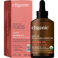 Cliganic Organic Jojoba Oil  100% Pure (2Oz) | Natural Cold Pressed Unrefined Hexane Free Oil For Hair & Face | Base Carrier (Packaging May Vary)