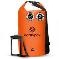 Earth Pak Waterproof Dry Bag - Roll Top Waterproof Backpack Sack Keeps Gear Dry For Kayaking  Beach  Rafting  Boating  Hiking  Camping And Fishing With Waterproof Phone Case