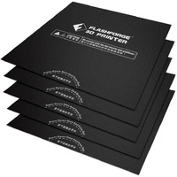 Flashforge 3D Printing Build Surface  3D Printer Heat Bed Platform Sticker Fit Adventurer 3  Ad3C  Adventurer 3 Lite Adventurer 3 Pro (5Pcs)
