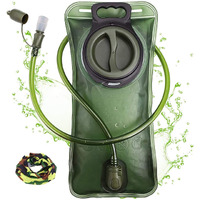 Hydration Bladder  2L Water Bladder For Hiking Backpack Leak Proof Water Reservoir Storage Bag  2 Liter Bpa-Free Water Pouch Hydration Pack Replacement For Camping Cycling Running  Military Green