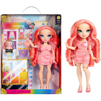 Rainbow High Pinkly - Pink Fashion Doll In Fashionable Outfit  With Glasses & 10+ Colorful Play Accessories. Gift For Kids 4-12 Years And Collectors