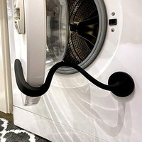 Spidfee Front Load Washer Door Prop  Magnetic Flexible Washer And Dryer Door Support Keep Washer Drying Door Open To Keep Dry - Black