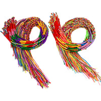 Resinta 100 Pieces Handmade Braided Bracelets Assorted Colors Friendship Cords Thread Bracelets Party Supply Favors For Wrist Anklet