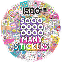 Just My Style 1500+ Stickers  Kawaii Y2K Sticker Book With Positivity Quotes  Sweet Treats  Unicorns  Fun Craft Stickers  For Girls Kids Teens Adults