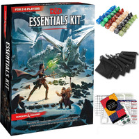 Dungeons And Dragons Essentials Kit - Starter Set & Extra 6 Dice Sets  Flannel Bags  Master Screen  Figures  New Heroes  Dice Guide  Statistic Sheets - Dnd 5Th Edition Rolling Board Game For Friends
