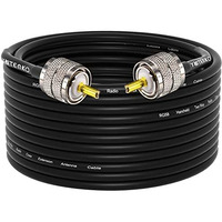 Yotenko Cb Coax Cable  Rg58 Coaxial Cable 49.2Ft  Uhf Pl259 Male To Male Cable 50 Ohm Low Loss For Hf Vhf Cb Radio  Ham Radio  Swr Meter  Scanner  Antenna Analyzer