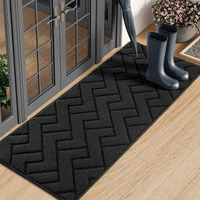 Hicorfe Indoor Doormat Front Back Door Mat Rubber Backing Non Slip Door Mats 20""X48"" Absorbent Resist Dirt Entrance Doormat Inside Floor Mats For Entryway Wash Low-Profile(Charcoal)