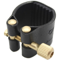 Andoer Alto Saxophone Ligature Fastener Compact Durable Artificial Leather For Alto Saxophone Rubber Mouthpiece