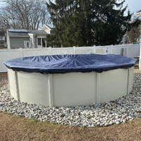 Winter Block Wc21R Aboveground Pool Winter Cover 21 Ft. Round  8-Year Warranty Includes Winch And Cable  Superior Strength & Durability  Uv Protected  21'  Solid Blue