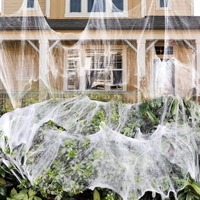 1400 Sqft Halloween Spider Webs Decorations With 150 Extra Fake Spiders  Super Stretchy Cobwebs For Halloween Decor Indoor And Outdoor