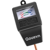 Gouevn Soil Moisture Meter  Plant Moisture Meter Indoor & Outdoor  Hygrometer Moisture Sensor Soil Tester Plant Water Meter For Potted Plants Garden  No Battery Needed (Black)