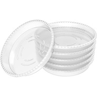 Futed 6 Pack Clear Plant Saucer 6 8 10 12 14 Inch  Durable Plastic Plant Trays For Indoor  Round Flower Plant Pot Saucer  Sturdy Plant Water Catcher Tray(14Inch Clear)