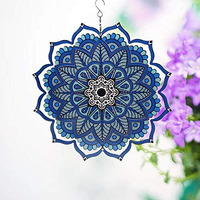 Uoudio Stainless Steel Wind Spinner- 3D Indoor Outdoor Garden Decoration Crafts Ornaments (Hummingbird)