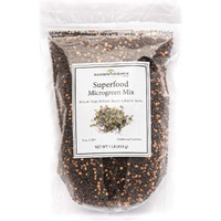 Superfood Microgreen Seeds Mix  For Microgreens Growing Trays  1 Lb  Heirloom Non Gmo Purple Kohlrabi  Collard  Radish  Turnip & Broccoli Sprouts Seeds  Rainbow Heirloom Seed Co.