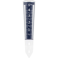 La Crosse 704-1531 Large Magnifying Easy Read 5-Inch Capacity Acrylic Rain Gauge  Black-Blue