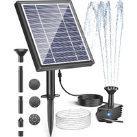 Biling Solar Fountain For Bird Bath  Solar Panel Kit Outdoor Solar Water Pump With 4Ft Tubing For Hummingbird Bath  Small Pond And Fish Tank