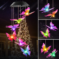 Grandma Gifts Christmas  Winzwon Butterfly Christmas Decor Solar Wind Chimes For Outdoor  Women Gifts For Christmas Decorations Outside Lights  Hanging Mobile For Garden Birthday Gifts For Mom