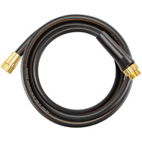 Giraffe Tools Short Leader Garden Hose 10 Ft  Heavy Duty Black Garden Hose 5/8 In.  Rubber Water Hose  No-Kink  Leakroof Gardening Hose With Male To Female Fittings  Black And Orange