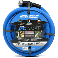 Ag-Lite Bsal3415 3/4"" X 15' Hot/Cold Water Rubber Garden Hose  100% Rubber  Ultra-Light  Super Strong  500 Psi  50F To 190F Degrees  High Strength Polyester Braided