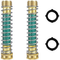 Hourleey Garden Hose Protector  Hose Extension Adapter With Coil Spring  2 Pack