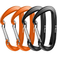 B-Mardi Lightweight Heavy Duty Locking Carabiner Clips-12Kn (2697 Lbs) Caribiniers For Hammocks Keychain & Utility