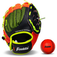 Franklin Sports Kids Baseball Glove - Neogrip Boys + Girls Youth Tball Glove - Toddler Teeball + Baseball Mitt - Right Hand Throw - Red - 9.0""