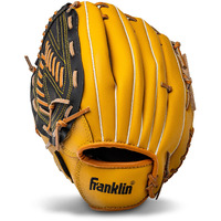 Franklin Sports Baseball And Softball Glove - Field Master - Baseball And Softball Mitt   13"" - Modified Trapeze Web   Tan
