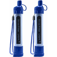 2 Pack Water Filter Straw - Water Purifying Device - Portable Personal Water Filtration Survival - For Emergency Kits Outdoor Activities And Hiking - Water Filter Camping Travel Survival Backpacking