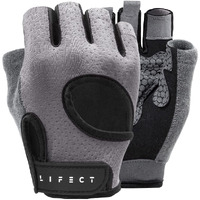 Lifect Essential Breathable Workout Gloves  Weight Lifting Fingerless Exercise Gloves With Curved Open Back  For Powerlifting  Gym  Women And Men (Grey  Small)