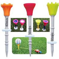 Birdie79 Upgraded Premium Big Head(Silicone) Golf Tees 3-1/4 - Height Adjustable - Easy Tee Up -Tee Off With Greater Consistency - Excellent Durability - Golf Tee Hanger - 1Pack (9)