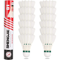 Philonext Goose Feather Badminton Shuttlecocks Birdies  12 Pack Hight Speed Training Badminton Balls With Great Stability For Indoor Outdoor