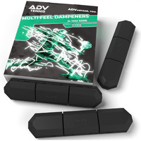 Adv Tennis Dampener With Custom Feel  Racket Shock Absorber To Reduce Vibration And Stay On The Racket  Engineered Poly-Silicone Tennis Racket Dampener  Black  Max Sorb 3-Pack