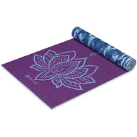 Gaiam Yoga Mat Premium Print Reversible Extra Thick Non Slip Exercise & Fitness Mat For All Types Of Yoga  Pilates & Floor Workouts  Purple Lotus  68""L X 24""W X 6Mm Thick