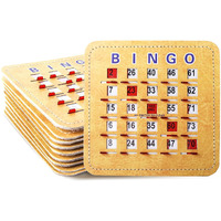 Gse 5Ply Stitched Shutter Bingo Cards  Finger-Tip Shutter Slide Bingo Cards  Easy-Read Large Print Bingo Cardboard With Sliding Windows (10-Pack)