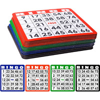 100-Pack Multi-Color Bingo Game Cards Set With Easy Read Numbers  Reusable Paper Bingo Sheets For Large Groups  Family/Friend Parties  Bingo Game Nights  Kids School Classroom Games