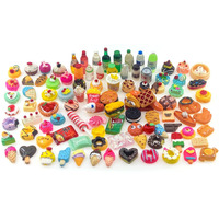 100 Pieces Miniature Food Drink Bottles Pretend Play Kitchen Game Party Toys Dollhouse