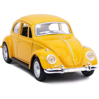 Berry President Classic 1967 Volkswagen Vw Classic Beetle Bug Vintage 1/32 Scale Diecast Metal Pull Back Car Model Toy For Gift/Kids (Yellow)