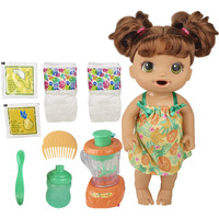 Baby Alive Magical Mixer Baby Doll Tropical Treat With Blender Accessories  Drinks  Wets  Eats  Brown Hair Toy For Kids Ages 3 And Up