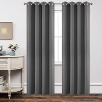 Joydeco Blackout Curtains 84 Inch Length 2 Panels Set  Thermal Insulated Long Curtains& Drapes 2 Burg  Room Darkening Grommet Curtains For Living Room Bedroom Window (W52 X L84 Inch  Light Grey)