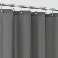 Alyvia Spring Waterproof Fabric Shower Curtain Liner - Soft & Light-Weight Cloth Shower Liner  3 Bottom Magnets  Hotel Quality & Machine Washable - Standard Size 72X72  Dark Gray