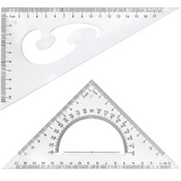 Bronagrand Triangle Ruler Square Set  30/60 And 45/90 Degrees  Set Of 2