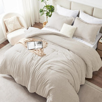 Cozylux King Size Comforter Set - 3 Pieces Beige Soft Luxury Cationic Dyeing Bedding Comforter For All Season  Breathable Lightweight Fluffy Boho Bed Sets With 1 Comforter And 2 Pillow Shams