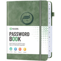 Password Book With Alphabetical Tabs  Hardcover Password Keeper  Password Notebook Organizer For Computer And Internet Address Website Login  Gifts For Home And Office  5.3''X 7.7''- Green